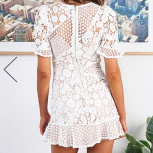 Stelly Dresses - White Lace Mini Dress Stelly Dresses - White Lace Mini Dress